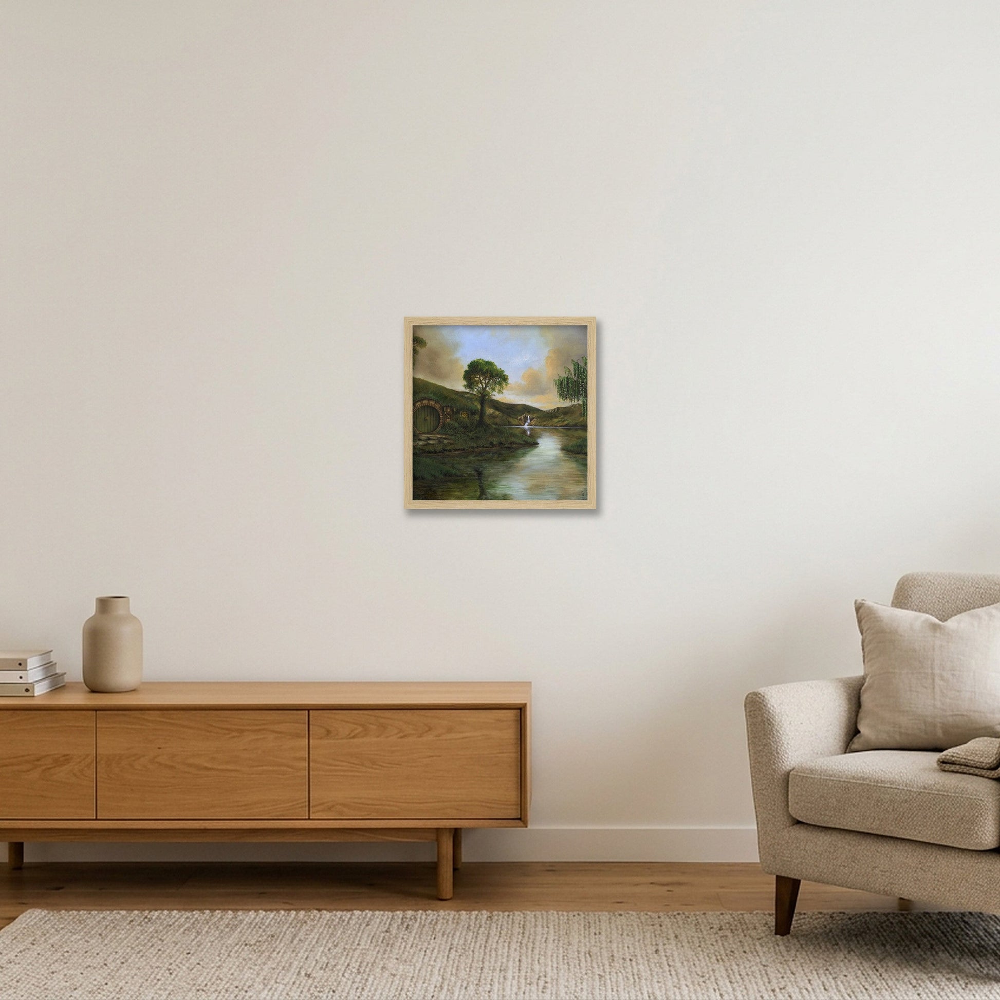 Overhead_print_light_0bf3517a-dab2-4e3c-b150-f45ac381b36b — 30×30cm, 12×12" Oak Frame
