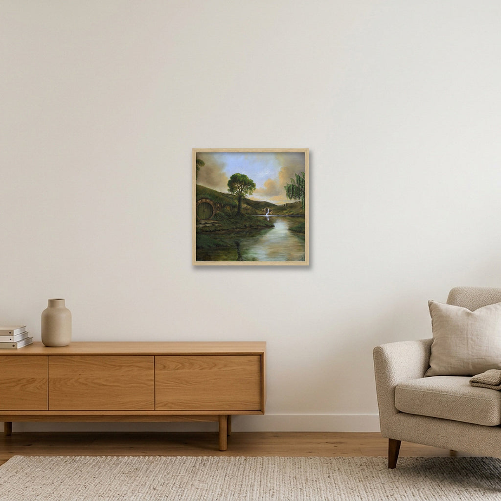 Overhead_print_light_0bf3517a-dab2-4e3c-b150-f45ac381b36b — 40×40cm, 16×16" Oak Frame