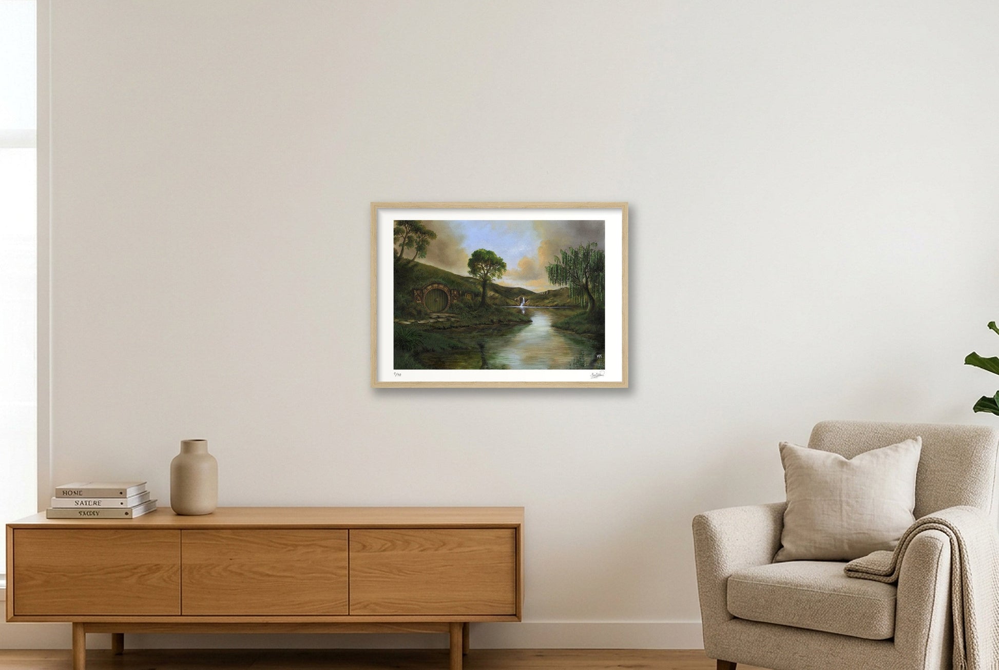 The Mind Where It Doth Wander — A2 (59×42cm, 23×17") Oak Frame